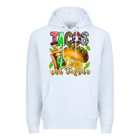 White Tacos And Tequila Premium Hoodie - CowhideDigitalArt