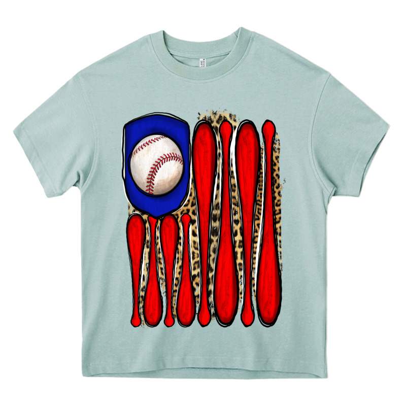 Leopard Baseball Flag Heavy Core Tee by JahusDesignShop | Teevron