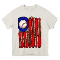 Cream leopard baseball flag Heavy Core Tee - JahusDesignShop