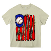 Mossy leopard baseball flag Heavy Core Tee - JahusDesignShop
