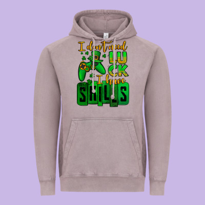 St. Patrick's I Don't Need Luck I Have Skills Vintage Hoodie Designed By Oliviacreatesart