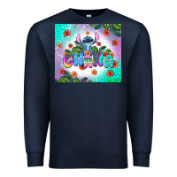 Navy ohana stitch Premium Sweatshirt - AdoDesignShop