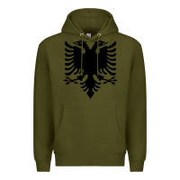 Army Green Albanian Flag Eagle Double Red Albania Shqipe Kosovo Premium Hoodie - longCreatives