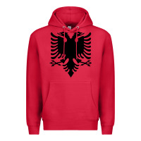 Cardinal Albanian Flag Eagle Double Red Albania Shqipe Kosovo Premium Hoodie - longCreatives