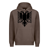 Coffee Albanian Flag Eagle Double Red Albania Shqipe Kosovo Premium Hoodie - longCreatives