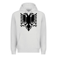 Dove Grey Albanian Flag Eagle Double Red Albania Shqipe Kosovo Premium Hoodie - longCreatives