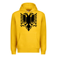 Lemon Albanian Flag Eagle Double Red Albania Shqipe Kosovo Premium Hoodie - longCreatives