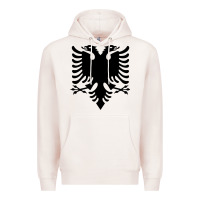 Pale Pink Albanian Flag Eagle Double Red Albania Shqipe Kosovo Premium Hoodie - longCreatives