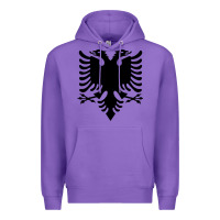 Purple Albanian Flag Eagle Double Red Albania Shqipe Kosovo Premium Hoodie - longCreatives
