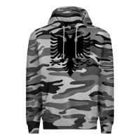 Slate Camo Albanian Flag Eagle Double Red Albania Shqipe Kosovo Premium Hoodie - longCreatives