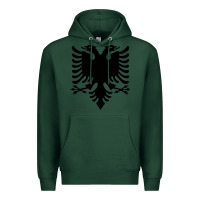 Sports Green Albanian Flag Eagle Double Red Albania Shqipe Kosovo Premium Hoodie - longCreatives