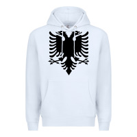 White Albanian Flag Eagle Double Red Albania Shqipe Kosovo Premium Hoodie - longCreatives