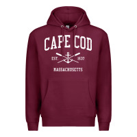 Burgundy Cape Cod MA Vintage Crossed Oars & Boat Anchor Sports Sweat Premium Hoodie - longCreatives