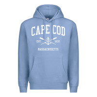 Colony Blue Cape Cod MA Vintage Crossed Oars & Boat Anchor Sports Sweat Premium Hoodie - longCreatives