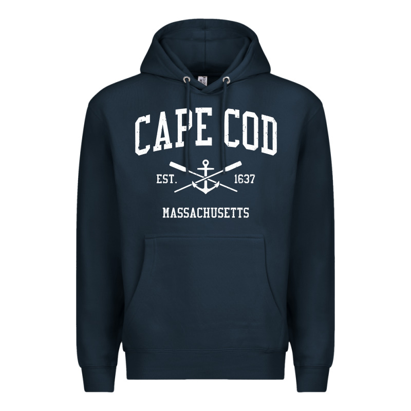 Cape Cod Ma Vintage Crossed Oars & Boat Anchor Sports Sweat Premium Hoodie by longCreatives | Teevron
