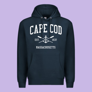 Cape Cod Ma Vintage Crossed Oars & Boat Anchor Sports Sweat Premium Hoodie Designed By Longcreatives