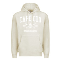 Oatmeal Heather Cape Cod MA Vintage Crossed Oars & Boat Anchor Sports Sweat Premium Hoodie - longCreatives
