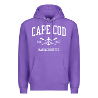 Purple Cape Cod MA Vintage Crossed Oars & Boat Anchor Sports Sweat Premium Hoodie - longCreatives