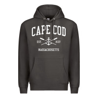 Smoke Cape Cod MA Vintage Crossed Oars & Boat Anchor Sports Sweat Premium Hoodie - longCreatives