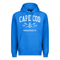 True Royal Cape Cod MA Vintage Crossed Oars & Boat Anchor Sports Sweat Premium Hoodie - longCreatives