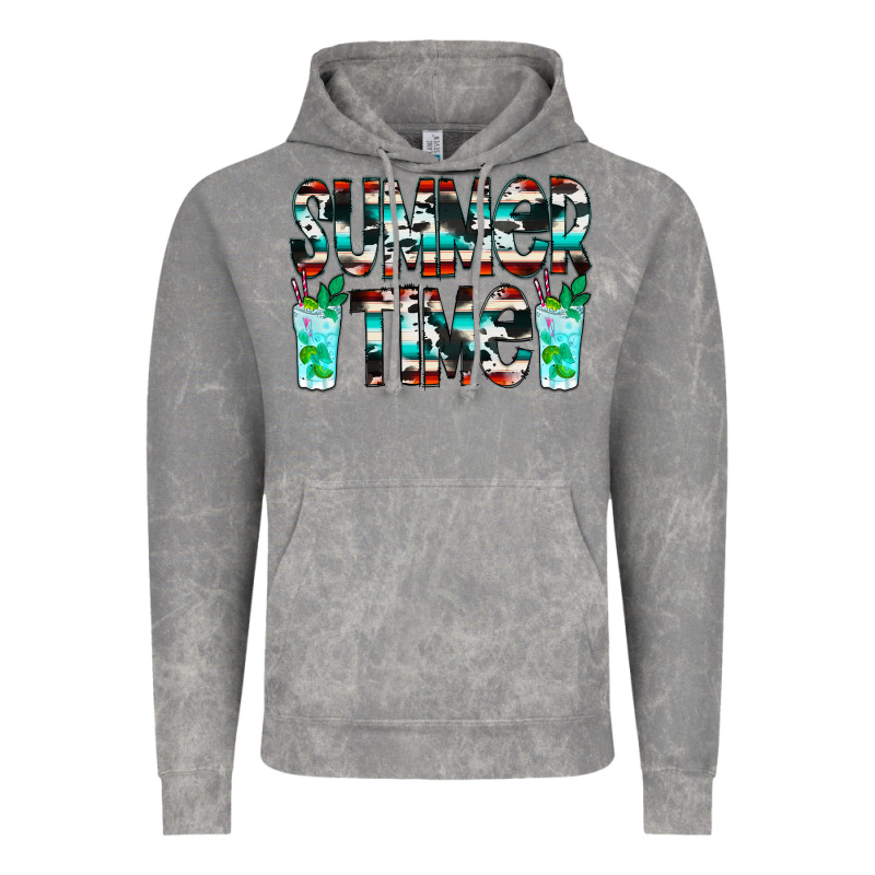 Summer Time Cowhide Serape Vintage Hoodie by CowCowDesign | Teevron