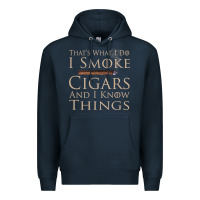 Navy That's What I Do I Smoke Cigars And I Know Things Premium Hoodie - longCreatives