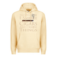 Pina Colada That's What I Do I Smoke Cigars And I Know Things Premium Hoodie - longCreatives
