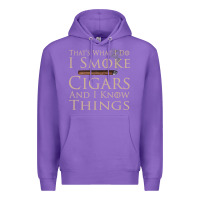 Purple That's What I Do I Smoke Cigars And I Know Things Premium Hoodie - longCreatives