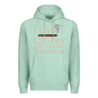 Seafoam That's What I Do I Smoke Cigars And I Know Things Premium Hoodie - longCreatives