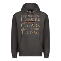 Smoke That's What I Do I Smoke Cigars And I Know Things Premium Hoodie - longCreatives