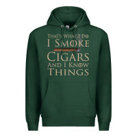 Sports Green That's What I Do I Smoke Cigars And I Know Things Premium Hoodie - longCreatives