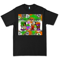 Black Halloween Coffee Cups Premium Tee - texasbilliewilder