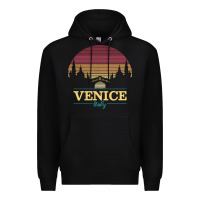 Black venice italy   vintage retro italian travel souvenir gift pullover hoo Premium Hoodie - longCreatives