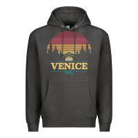 Charcoal Heather venice italy   vintage retro italian travel souvenir gift pullover hoo Premium Hoodie - longCreatives