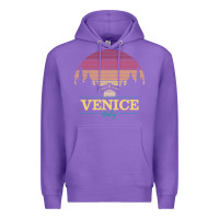 Purple venice italy   vintage retro italian travel souvenir gift pullover hoo Premium Hoodie - longCreatives