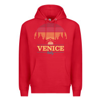 Red venice italy   vintage retro italian travel souvenir gift pullover hoo Premium Hoodie - longCreatives