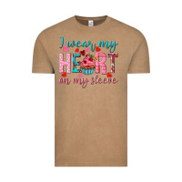 I Wear My Heart On My Sleeve Valentine's Day Vintage Tee | Teevron