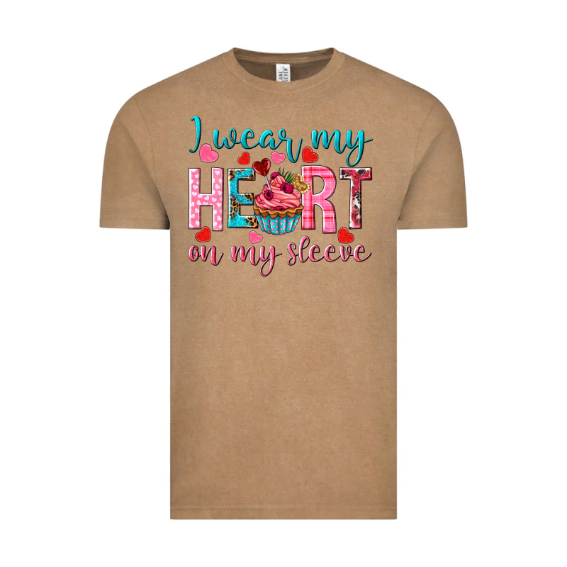I Wear My Heart On My Sleeve Valentine's Day Vintage Tee by HowdyJamesFarm | Teevron