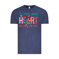Vintage Denim I wear my heart on my sleeve Valentine's Day Vintage Tee - HowdyJamesFarm