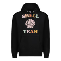 Black vintage retro shell yeah beach tropical vacation gifts t shirt Premium Hoodie - longCreatives