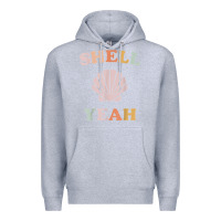 Heather Grey vintage retro shell yeah beach tropical vacation gifts t shirt Premium Hoodie - longCreatives