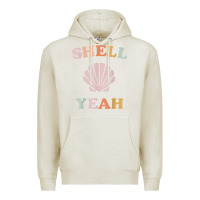 Oatmeal Heather vintage retro shell yeah beach tropical vacation gifts t shirt Premium Hoodie - longCreatives