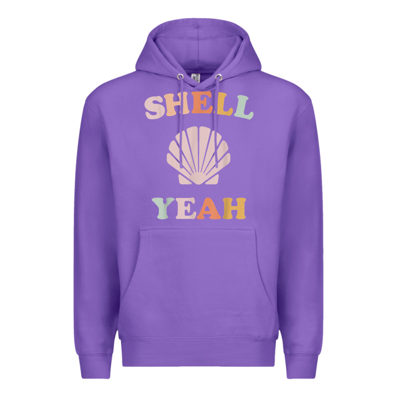 Vintage Retro Shell Yeah Beach Tropical Vacation Gifts T Shirt Premium Hoodie by longCreatives | Teevron