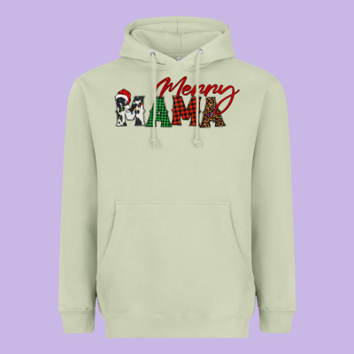 Merry Mama Heavyweight Hoodie Designed By Barkaloodesign