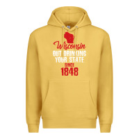 Antique Gold Wisconsin Out Drinking Your State Since 1848 Premium Hoodie - longCreatives