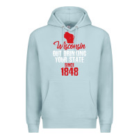Blue Mist Wisconsin Out Drinking Your State Since 1848 Premium Hoodie - longCreatives
