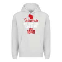 Dove Grey Wisconsin Out Drinking Your State Since 1848 Premium Hoodie - longCreatives