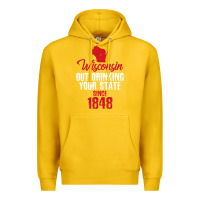 Lemon Wisconsin Out Drinking Your State Since 1848 Premium Hoodie - longCreatives
