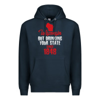 Navy Wisconsin Out Drinking Your State Since 1848 Premium Hoodie - longCreatives