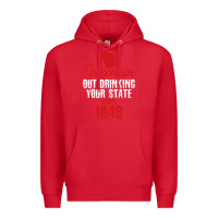 Red Wisconsin Out Drinking Your State Since 1848 Premium Hoodie - longCreatives